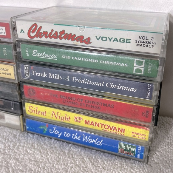 Vintage Holiday Christmas Music Cassette Tapes X12 - Picture 2 of 15